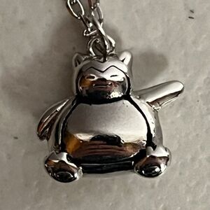 Snorlax Pokemon Charm Pendant Necklace Anime Chain Jewelry Pokie